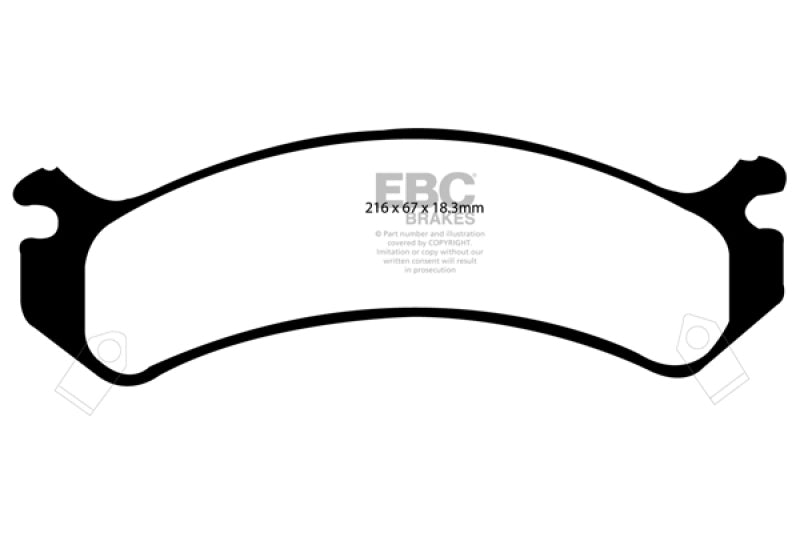 EBC DP21305 fits Cadillac 01-05 Deville 4.6 HD Greenstuff Front Brake Pads