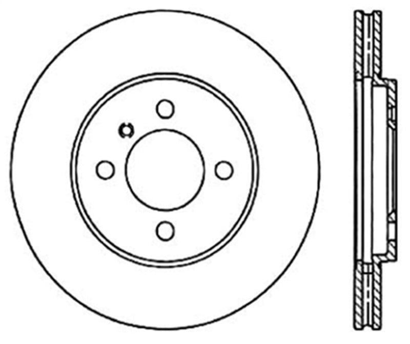 Stoptech 126.34018CSL 84-91 BMW 3-Series Cryo Slotted Front Left Sport Brake Rotor