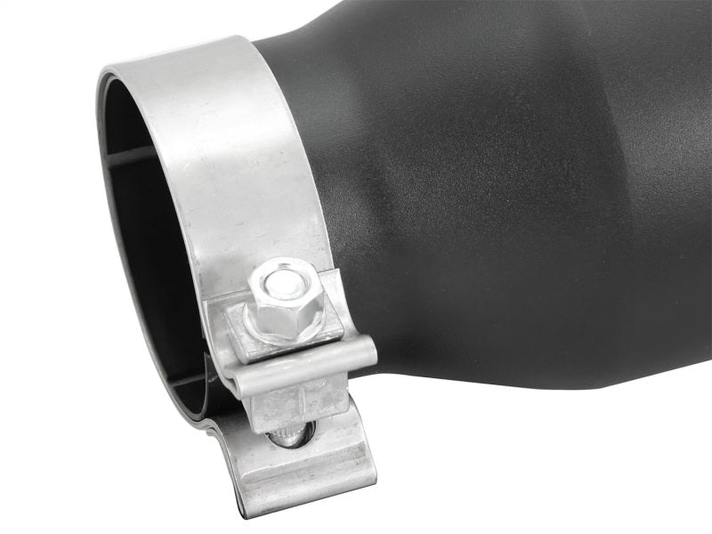 AFE 49T30451-B09 Gas Exhaust Tip Black- 3 in In x 4.5 out X 9 in Long Bolt On (