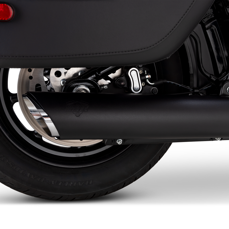 Vance and Hines 46750 Vance & Hines 2025+ HD Softail Twin Slash 4in Round Black Slip-On Exhaust