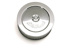 Edelbrock 1209 Air Cleaner Pro-Flo Series Round Steel Top Paper Element 6In Dia X 3 625In Chrome