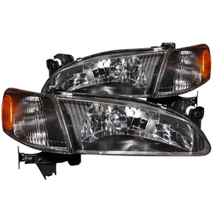 ANZO 121131 1998-2000 fits Toyota Corolla Crystal Headlights Black