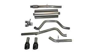 CORSA Performance 14870BLK Corsa 2014-2019 C fits Sierra/fits Chevy Silv 1500 Crew Cab/Std. Bed 5.3L V8 Black Sport Dual Rear CB Exhaust