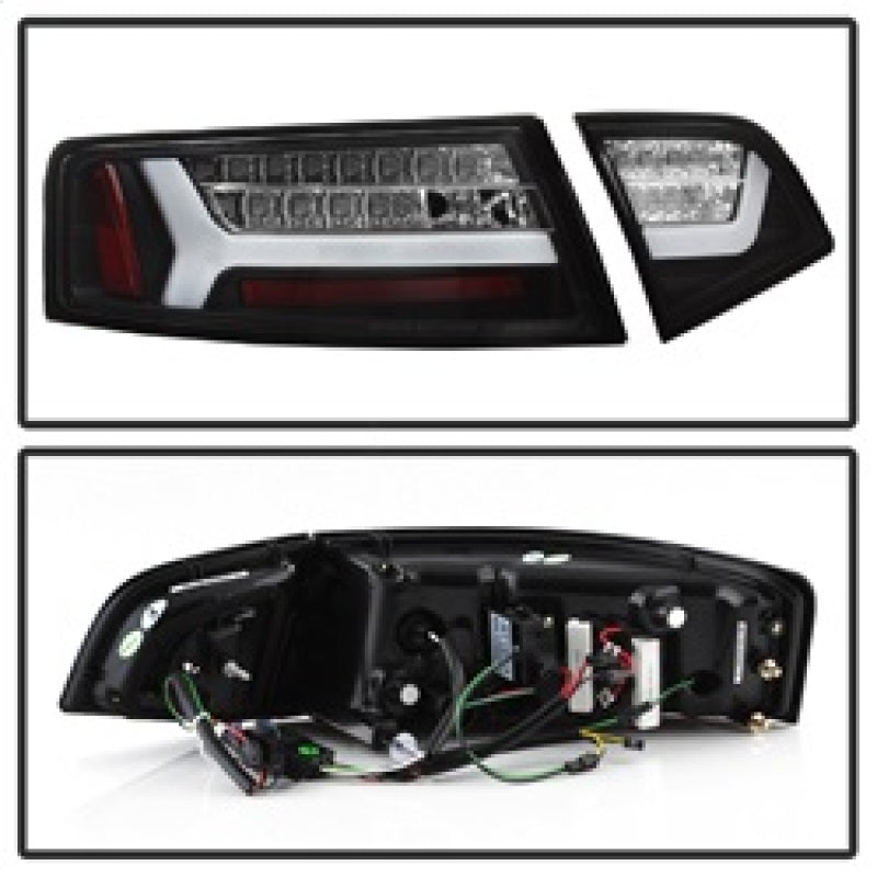 Spyder 5085160 fits Audi 09-12 A6 LED Tail Lights - Black (ALT-YD-AA609-LED-BK)