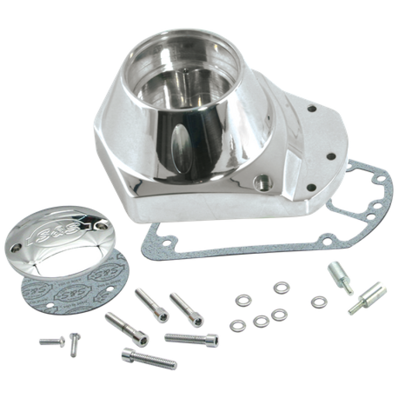 S&S 106-4211 Cycle 73-92 BT Billet Ignition Cover Gearcover - Chrome
