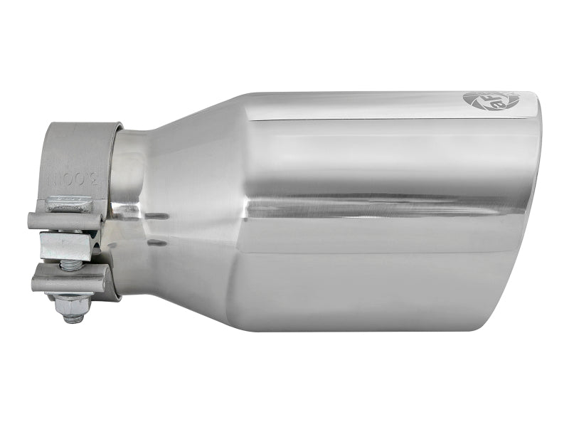 AFE 49T30454-P092 orce-Xp Univ 304 SS Double-Wall Clamp-On Exhaust Tip - Polish