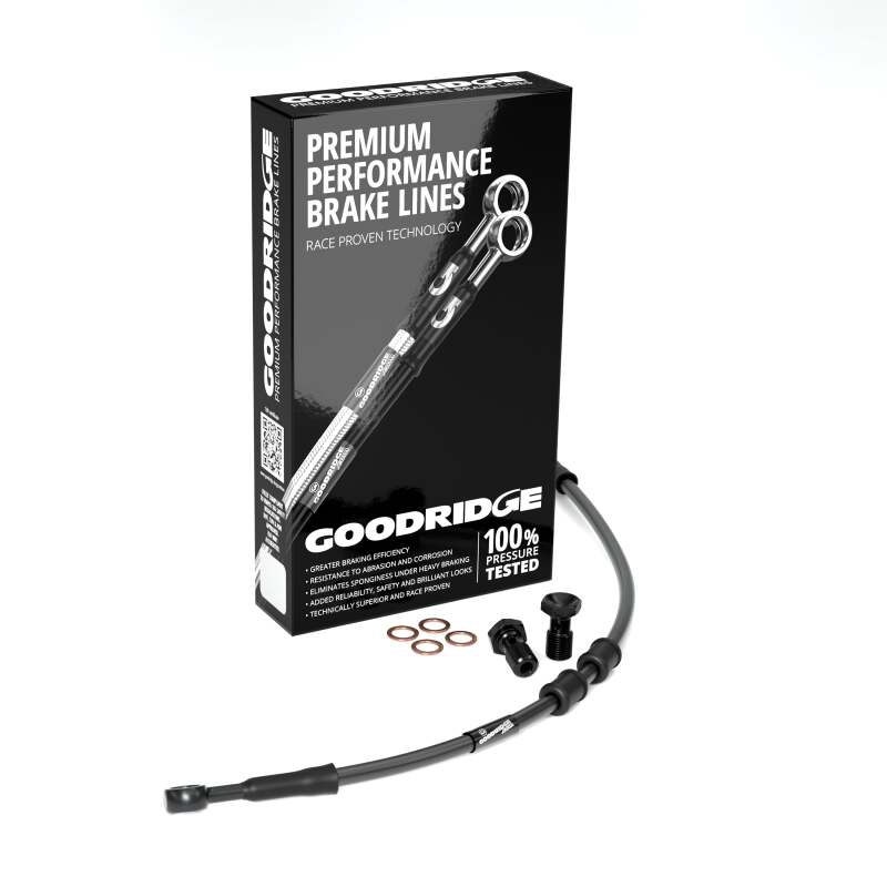 Goodridge HD2107-1CB-BK-2 17-20 HD FLTR Multi Model -2in Clutch Line Kit - Black
