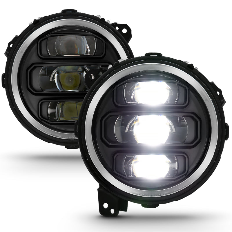 ANZO 111466 2019 fits Jeep 18-20 Wrangler Full Led ProjectorH.L Black