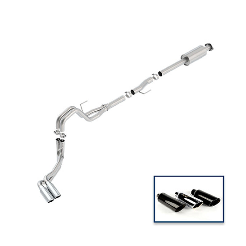 fits Ford 15-18 Racing M-5200-F1550RECA F-150 5.0L Cat-Back Extreme Exhaust System Side Exit w/ Chrome Tips