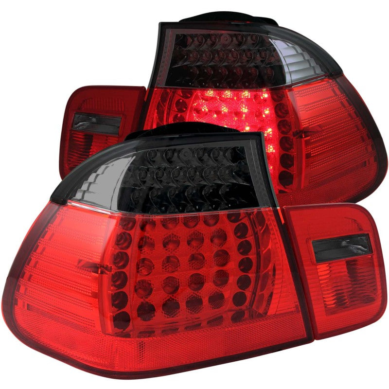 ANZO 321123 2005 4DR fits BMW 02-20 3 Series E46 LED Taillights Red/Smoke