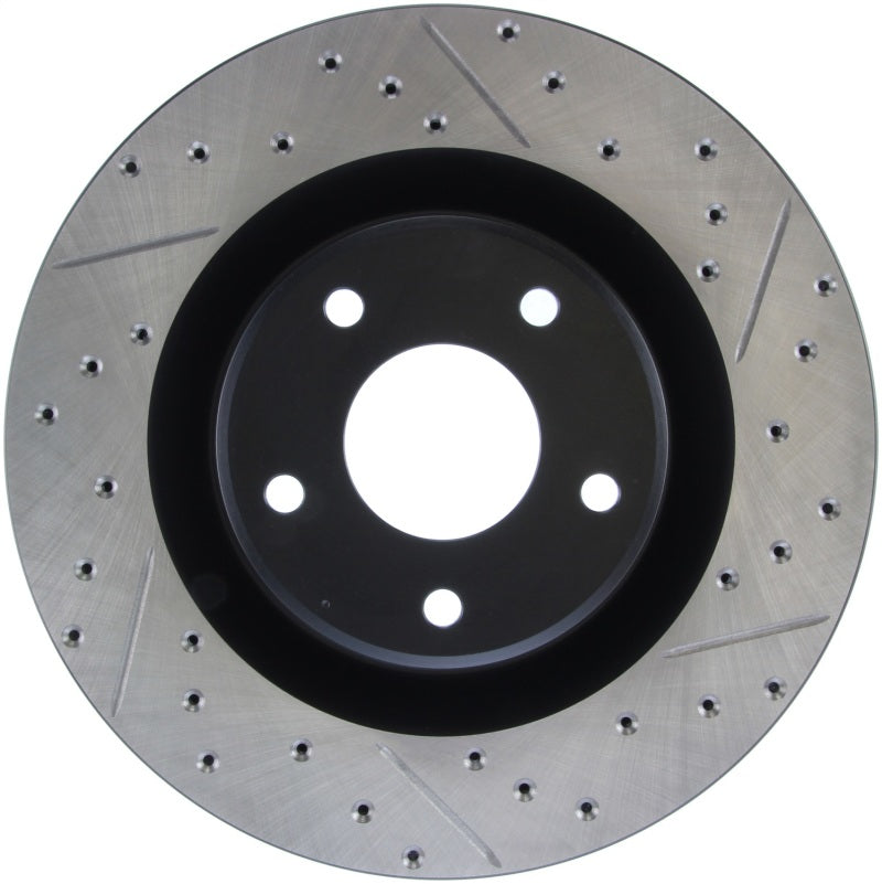 Stoptech 127.62085L Power Slot 05-07 fits Cadillac XLR / 06-09 Chevy Corvette Front Left Drilled & Slotted Rotors