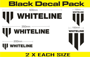 Whiteline Decal Kits 10 Pk Black