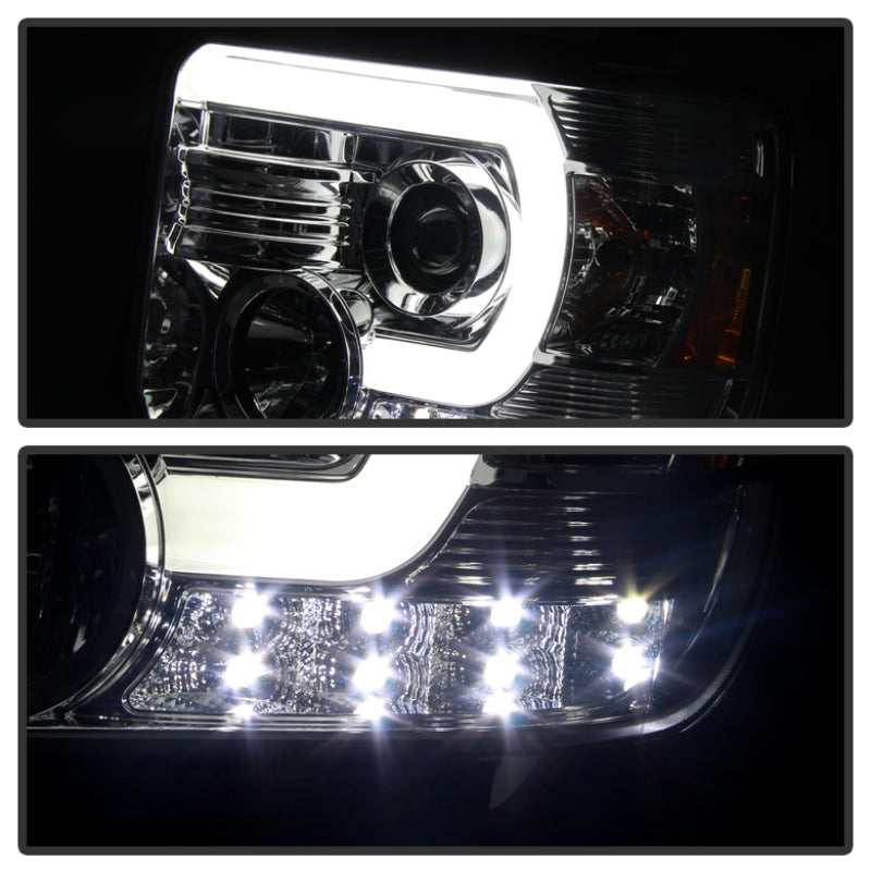 Spyder 5080622 fits GMC 14-16 Sierra Projector Headlights Light Bar DRL Chrome