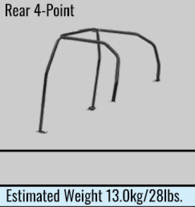 Cusco 232 270 A20 Safety21 4pt 4 Pssgr BLK Roll Cage fits Nissan R33 2dr (S/O/No Cancel)