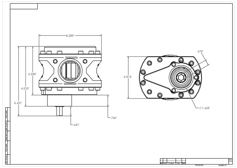 Aeromotive 11134 Spur Gear Fuel Pump - 3/8in Hex - .750 Gear - 16gpm