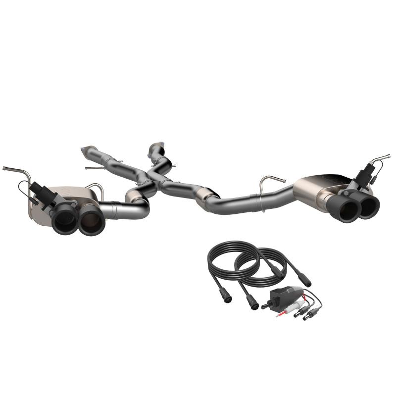 QTP 427218B 2018-2022 fits Jeep Grand Cherokee Trackhawk QTP Screamer Cat Back Black Tips