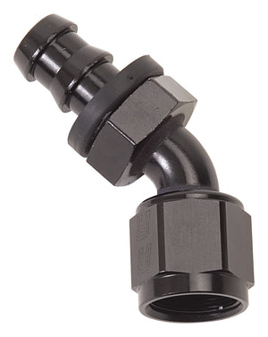 Russell 624103 Performance -10 AN Twist-Lok 45 Degree Hose End (Black)