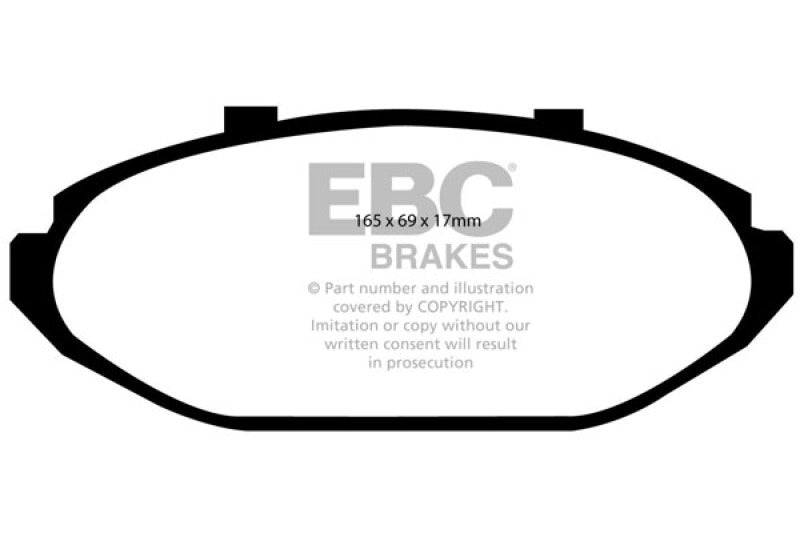 EBC DP21615P fits Ford 98-02 Crown Victoria (Police) 4.6 (Phenolic PisTons) Greenstuff Front Brake Pads