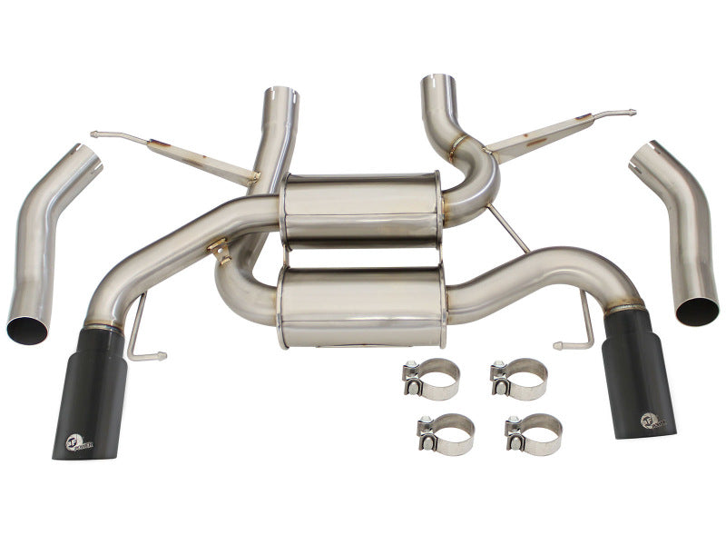 AFE 49-36327-B rce XP 2.5in Axle Back Stainless Exhaust w/ Black Tips 07-13 fit
