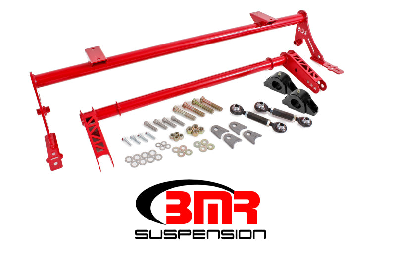 BMR XSB011R S197 Mustang Rear Bolt-On Hollow 35mm Xtreme Anti-Roll Bar Kit (Delrin) - Red