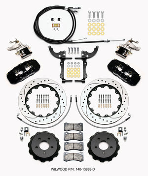 Wilwood 140-13888-D fits AERO4 / MC4 Rear Kit 14.00 Drilled 2015-Up fits Mustan