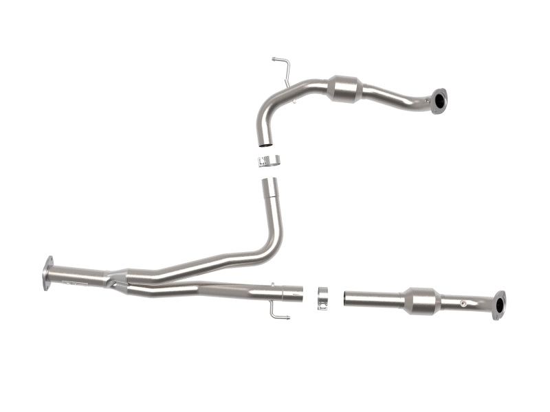 AFE 48-46011-RC fits Toyota Tacoma 16-17 V6-3.5L Twisted Steel Y-Pipe w/ Cat