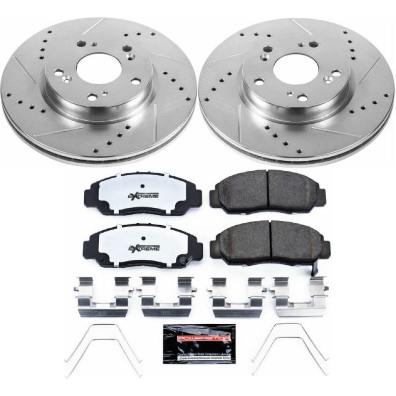 PowerStop K6766-26 12-15 fits Honda Civic Front Z26 Street Warrior Brake Kit