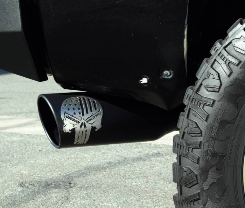 Gibson  76-0030 14-18 fits GMC Sierra 1500 SLE 5.3L 4in Patriot Skull Series Cat