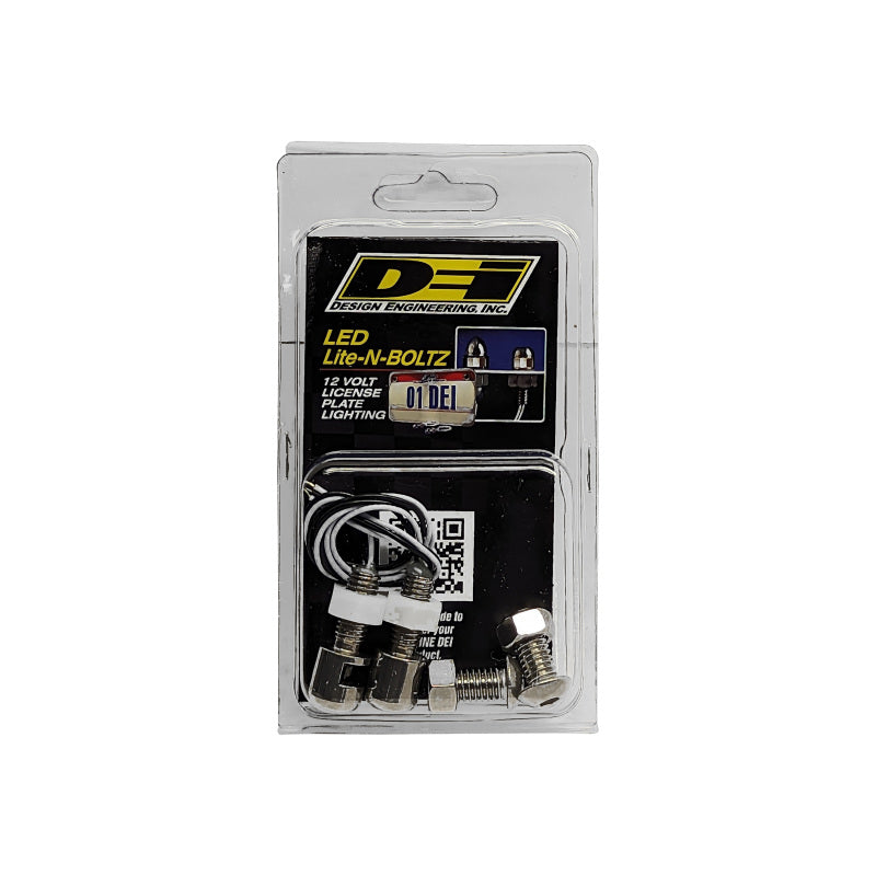 DEI  30301 LED LiteN Boltz License Plate Lighting Kit - Dome Head - 4pc - Satin