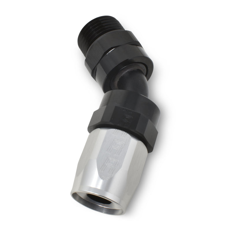 Russell 612423 Performance -10 AN Black Male SAE Port to -8 Hose 90 Degree (-10 Port 7/8in-14 Thread)