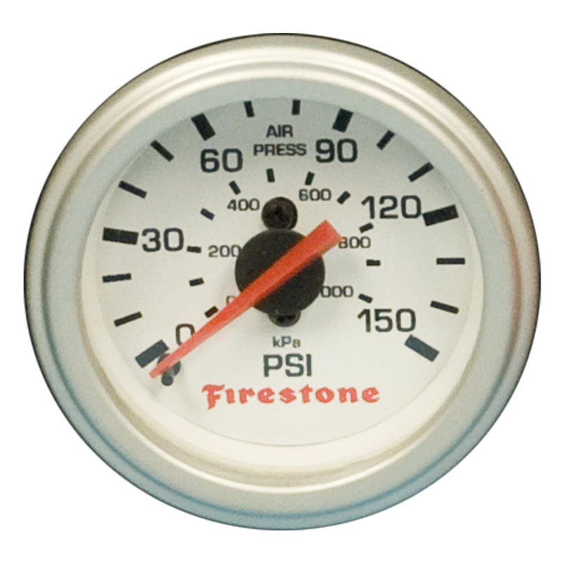 Firestone 9181 Replacement Single Pressure Gauge - White Face (For PN 2225 / 2229 / 2196) (WR17609181)