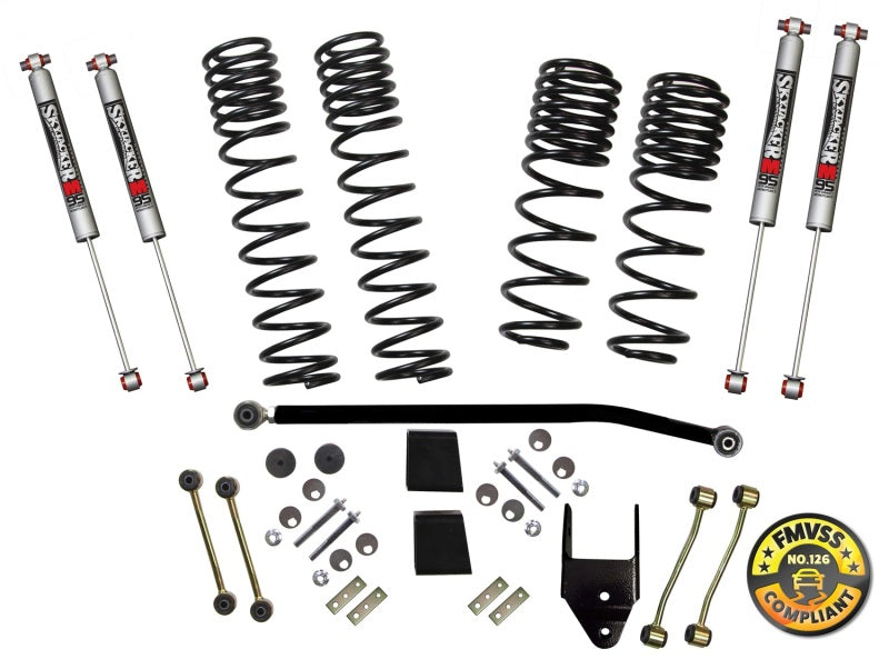 Skyjacker JL40RBPMLT 2018 fits Jeep Wrangler JL 4 Door 4WD (Rubicon) Long Travel 2 Stage 3.5in-4in Coil System