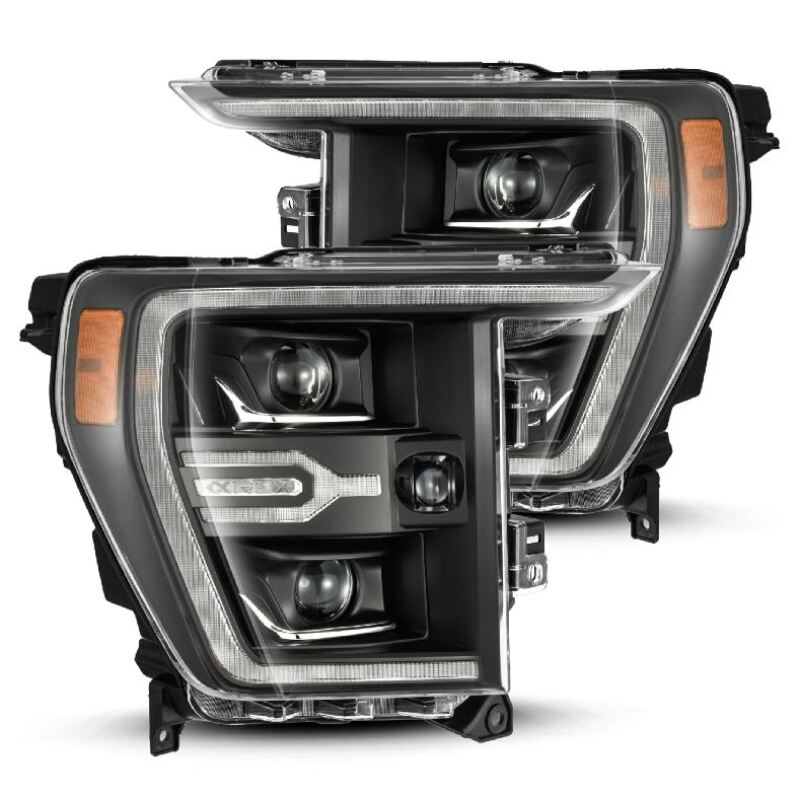 AlphaRex 880139 21-22 fits Ford F150 Luxx-Series Projector Headlights Black w