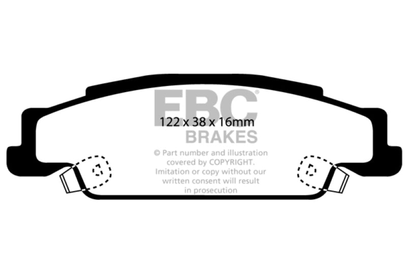 EBC DP21646 fits Cadillac 02-05 CTS 2.6 Greenstuff Rear Brake Pads