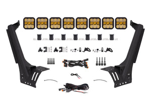 Diode Dynamics DD6822 fits Jeep JL SS5 Sport CrossLink Windshield - Yellow Combo Lightbar Kit