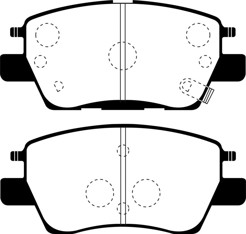 EBC DP23052 2016+ fits Chevrolet Cruze 1.4L Turbo (10.9in Front Rotor) Greenstuff Front Brake Pads