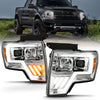 ANZO 111470 2013 fits Ford 09-20 F-150 Projector Light Bar G4 Switchback H.L. Chrome Amber