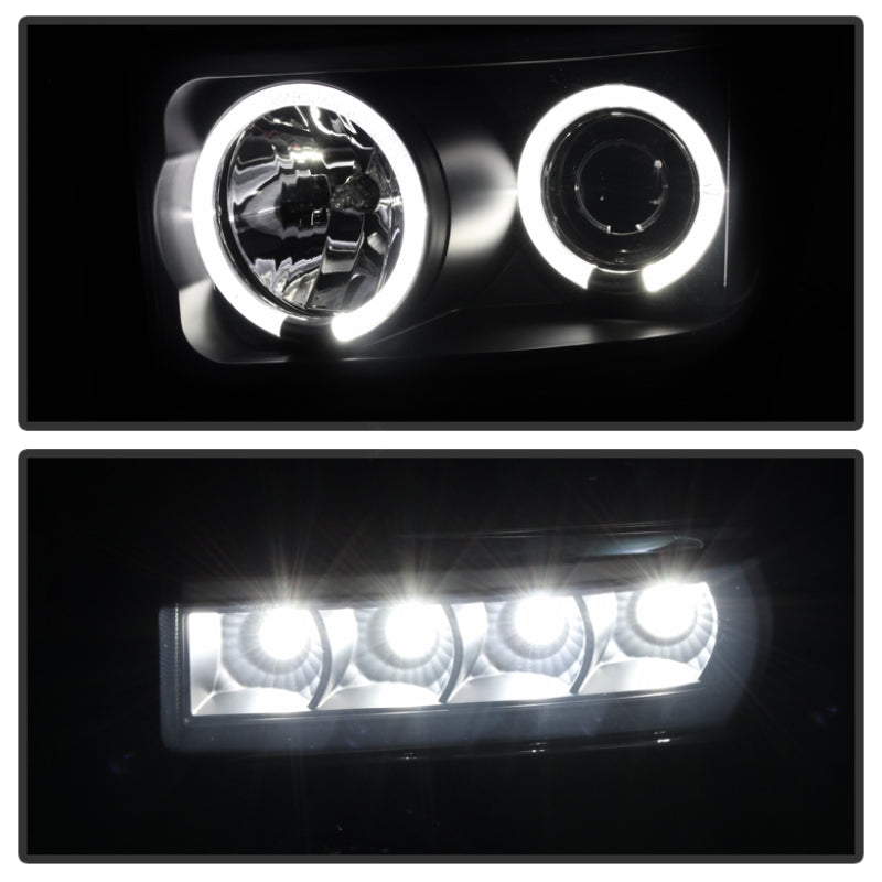Spyder 5078490 fits Ford 08-10 F250/350 Projector Headlights LED Halo LED Blk S
