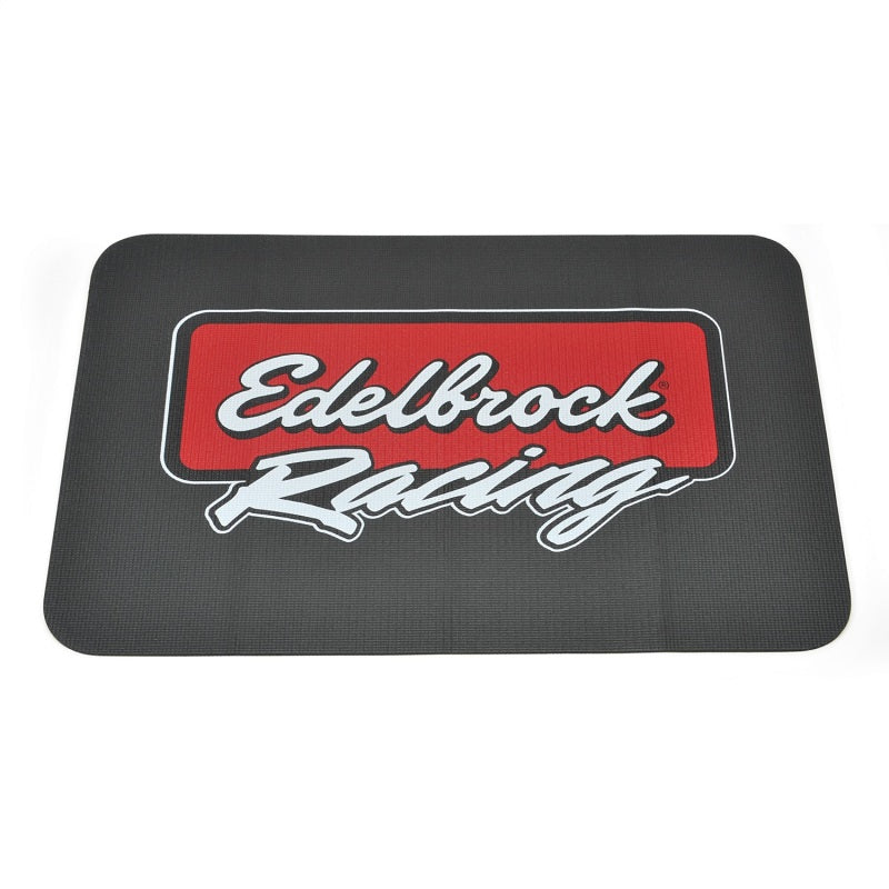 Edelbrock 2324 Racing Fender Cover - PVC Foam Mat - 2 Color Printed Edelbrock Racing Logo