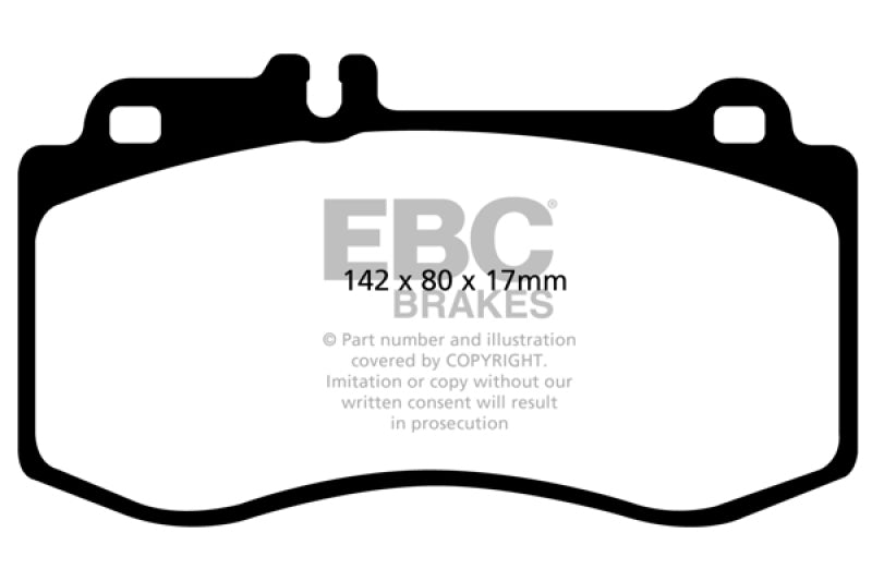 EBC DP21857 2015+ fits Mercedes-Benz CLS400 (w/Brembo Front Calipers) Greenstuff Front Brake Pads