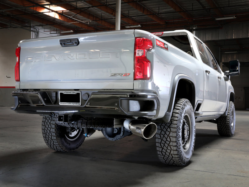 AFE 49-44147-P Bore-HD 5in 409SS DPF-Back Exhaust System w/Pol Tip 24-25 fits G