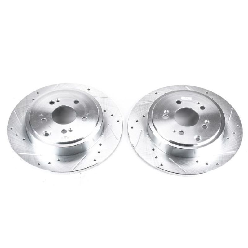 PowerStop fits Honda 06-14 Ridgeline Rear Evolution Drilled & Slotted Rotors -