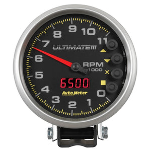 AutoMeter 6888 AutoMeter Gauge Tach 5in. 11K RPM Pedestal Datalogging Ultimate IIi Playback Black