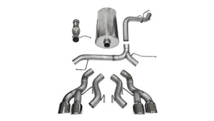 CORSA Performance 14886 Corsa 2012-2014 fits Cadillac Escalade DUB 6.2L V8 Polished Sport Cat-Back Exhaust