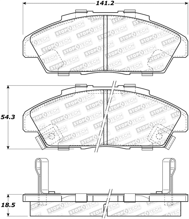 Stoptech 308.0496 Street Brake Pads