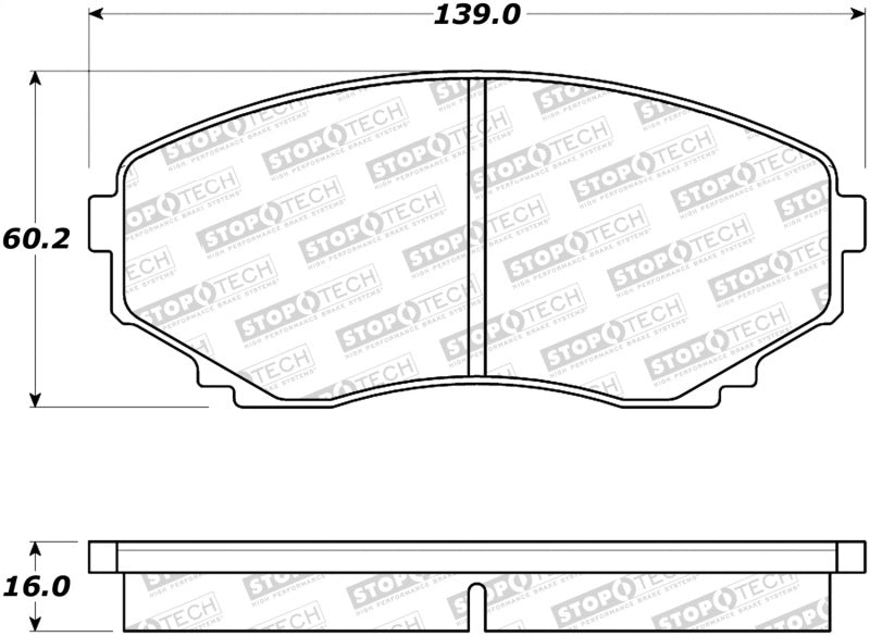 Stoptech 308.0551 Street Brake Pads - Rear