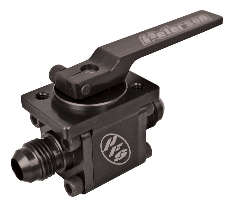 Peterson Fluid Systems 09-0910 Ball Valve Flange Mount -6AN /-6AN
