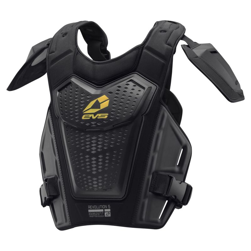 EVS RV5-BK-L/XL Revo 5 Roost Deflector Black/Hiviz - Large/XL