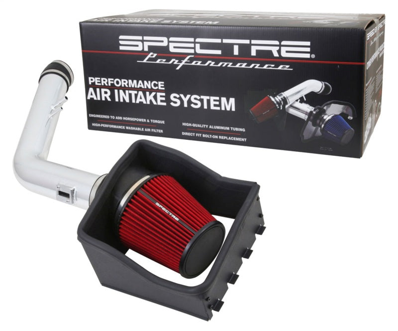 Spectre 9001 11-14 fits Ford F250/350 V8-6.2L F/I Air Intake Kit - Polished w/Red Filter