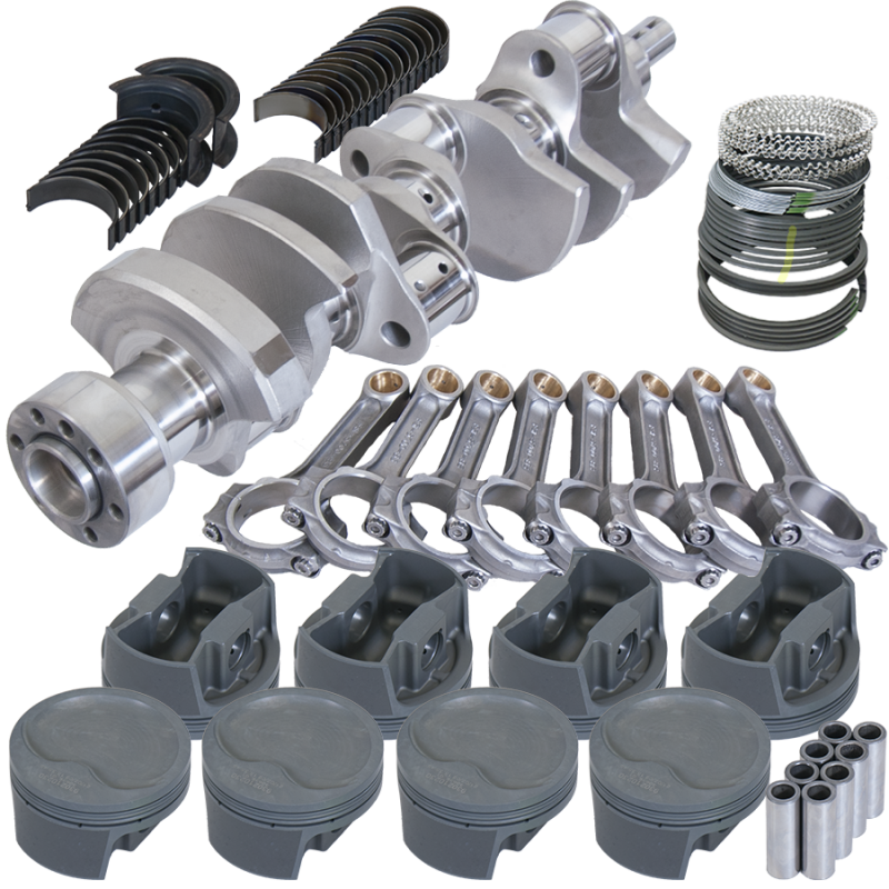 Eagle 62107060 fits Chevy LT1 350 1Pc 3.750in Crank 5.700in I-Beam Rods -16cc 4.060in Pistons Rotating Assembly